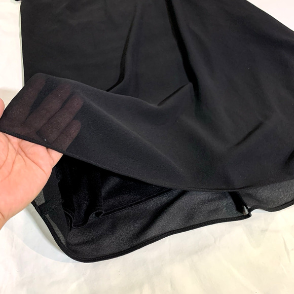 Positive Attitude Black Dress Women's 10 Petite Chiffon Lined - Picture 5 of 13